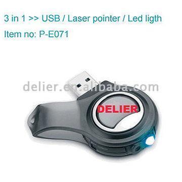  USB Flash Disk with LED Light and Laser Pointer ( USB Flash Disk with LED Light and Laser Pointer)