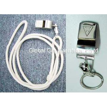  Sport Metal Whistles with Cotton Rope ( Sport Metal Whistles with Cotton Rope)