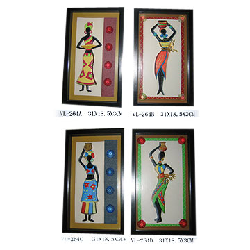  African Style Wooden Shadow Boxes