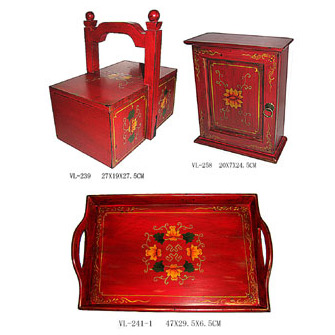  Wooden Decoration W/Water Lily Design ( Wooden Decoration W/Water Lily Design)