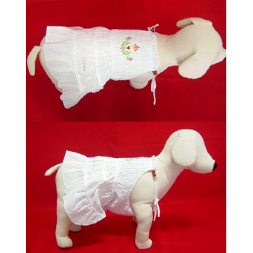  Fashion Embroidered Dog Tank Top Dress