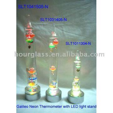  Galileo Thermometer with LED Light Stand (Thermomètre de Galilée avec LED Light Stand)