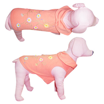  Embroidered Dog T-Shirt