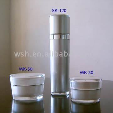 Fastigiate Acryl Cremetopf und Lotion Flasche (Fastigiate Acryl Cremetopf und Lotion Flasche)