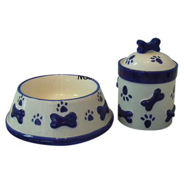  Ceramic Dog Bowl (Керамическая чаша собак)