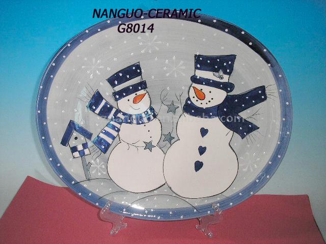  Ceramic Christmas Plate (Céramique Noël Plate)