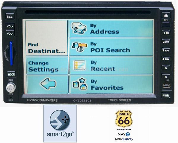  6.2" 2 DIN DVD with Built-In GPS (6.2 "2 DIN DVD avec GPS intégré)