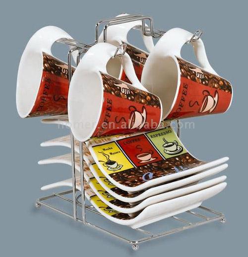  200cc Square Cup and Saucer (200cc Square Cup and Saucer)