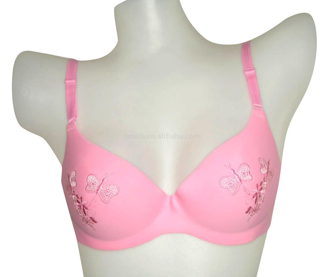  One Piece Bra with Embroidery
