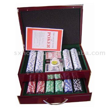  Poker Chip Set in Wood Box (Poker Chip Set в дерево Box)