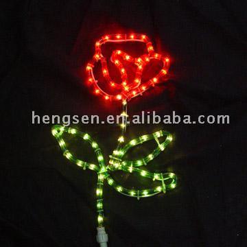  Motif Rope Light (Red Rose)