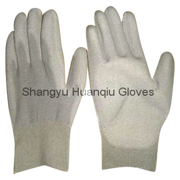  13g Carbon Fibre / Conductive Fibre PU Palm Gloves (Gray) (13G углеродного волокна / Проводящие Fibre PU Palm перчатки (серый))