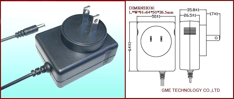  18W Wall Mount US/Japan Type AC Adapter (18W Wall Mount USA / Japan Typ AC-Adapter)