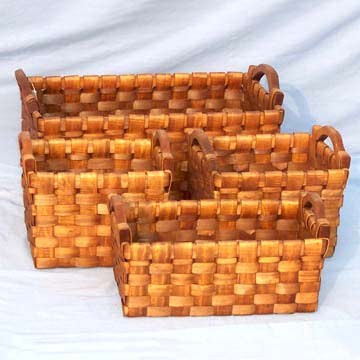  Wooden Storage Basket (Panier de rangement en bois)