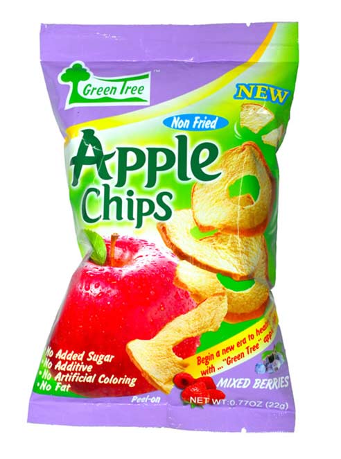  Apple Chips Bag (Mixed Berries Flavor with Peel) (Apple Chips Bag (Смешанные Вкус ягоды с кожурой))