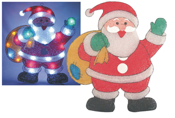  LED Santa Claus Silhouette Light (Светодиодные Санта Клауса силуэт Света)