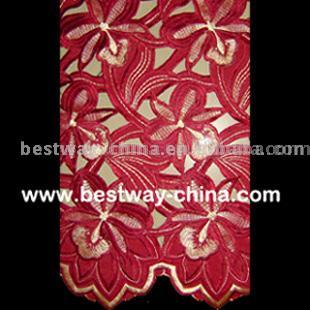  African Hand Cut Embroidered Fabric (Tissus africains brodés à la main coupée)