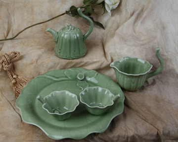  Tea Set with Lotus Shape (Tea Set with Lotus Shape)