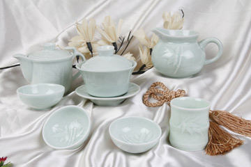  Tea Set with Bamboo Pattern (Чайный сервиз с бамбуком План)