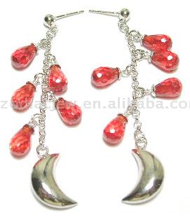 925 Sterling Silver Earring With Semi-Precious Stone ( 925 Sterling Silver Earring With Semi-Precious Stone)