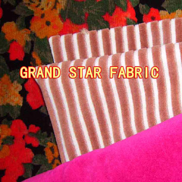  Polyester/Cotton Drop-Needle Velvet Knitted Fabric