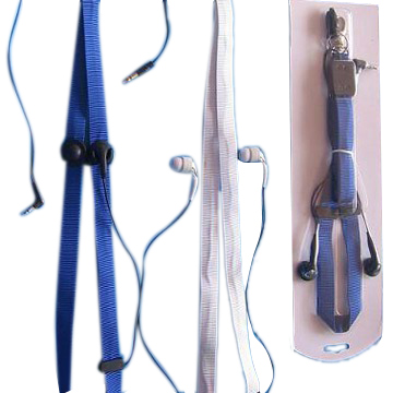  Wide Strip Weaved Rope Earphone