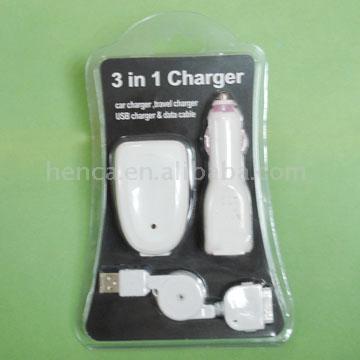  3-In-1 USB Charger Kit for iPod ( 3-In-1 USB Charger Kit for iPod)