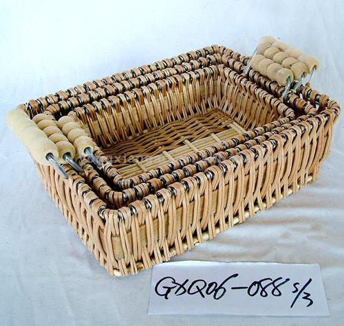  Wicker Rectangular Basket (Wicker Rechteckiger Korb)