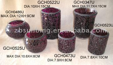 Glass Mosaic Candleholder