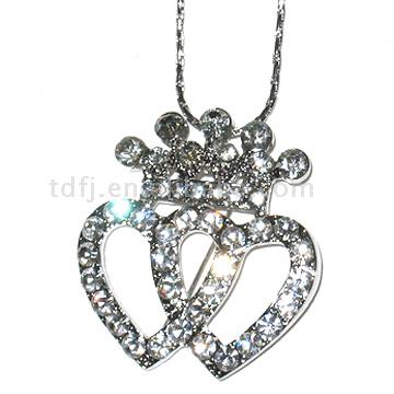  Double Heart Shaped Necklace (Double Heart Shaped Collier)
