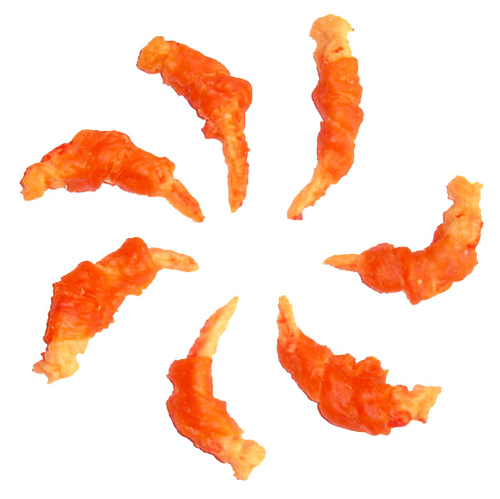 Pet Food-Shrimp Twined mit Hähnchenbrust-Streifen (Pet Food-Shrimp Twined mit Hähnchenbrust-Streifen)
