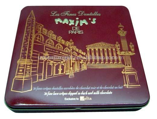  Square Chocolate Tin Box