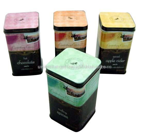  Square Coffee Tin Box ( Square Coffee Tin Box)