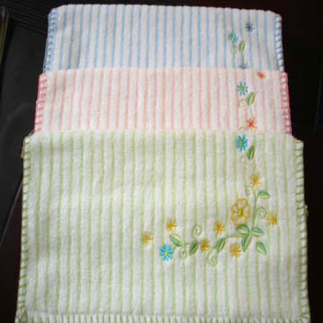  Yarn Dyed Towel with Embroidery