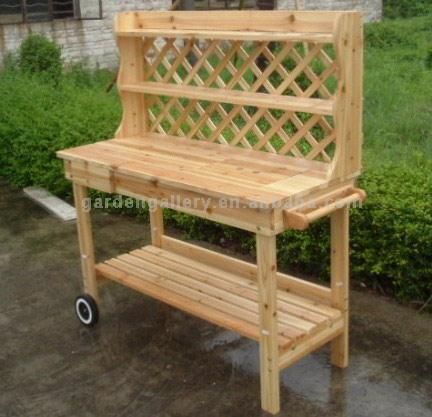  Wooden Potting Bench ( Wooden Potting Bench)