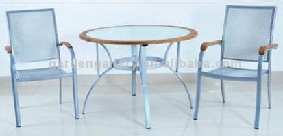  Aluminum Wooden Table and Chair (Алюминиевый деревянный стол и председатель)