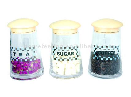  Glass Storage Jar Set (Verre Pot Set)