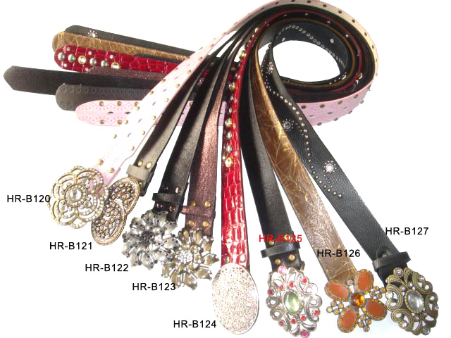  Ladies` Stone Buckle Belt