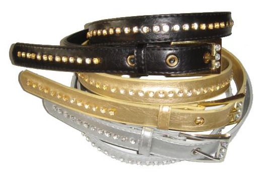  Ladies` Stone Belt with Diamond Buckle