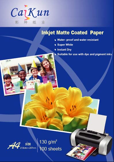  130g Inkjet Matte Coated Paper ( 130g Inkjet Matte Coated Paper)