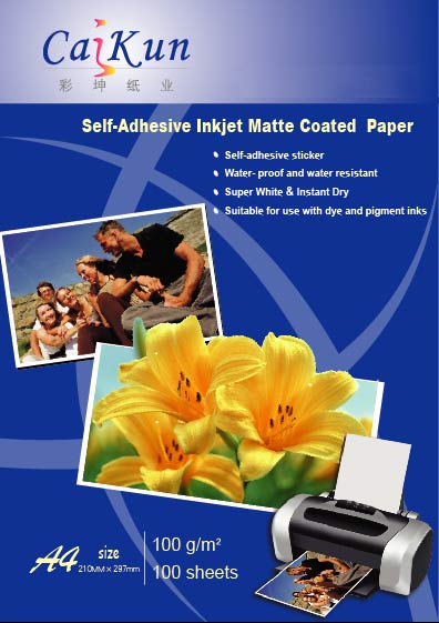  100g Self-Adhesive Inkjet Matte Coated Paper (100г самоклеющиеся матовая Струйные Бумага с покрытием)