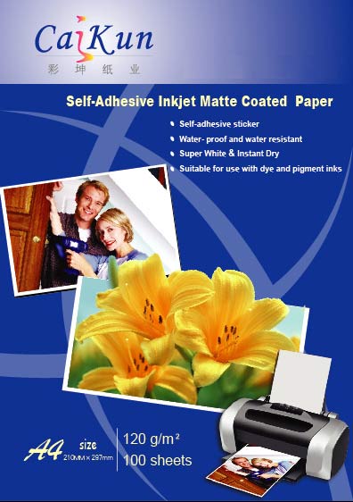  120g Self-Adhesive Inkjet Matte Coated Paper (120г самоклеющиеся матовая Струйные Бумага с покрытием)