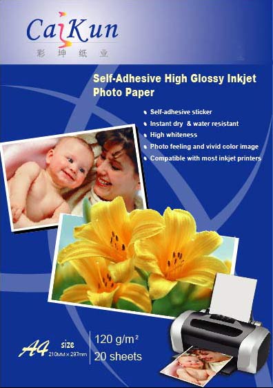 120g Self-Adhesive High Glossy Inkjet Photo Paper ( 120g Self-Adhesive High Glossy Inkjet Photo Paper)