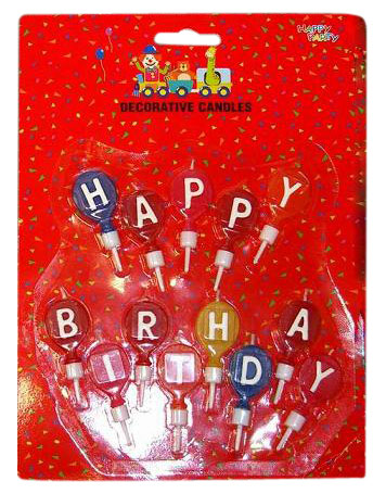  "Happy Birthday" Art Candle ( "Happy Birthday" Art Candle)