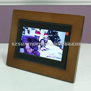  7" Wooden Panel Digital Photo Frame with Video Player (7 "Holz Panel Digitaler Bilderrahmen mit Video Player)