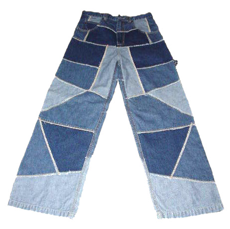  Patch-Sewn Denim Pants (Патч-шитые брюки джинсовые)