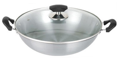  Two Ears Stainless Wok (with Cover) ( Two Ears Stainless Wok (with Cover))