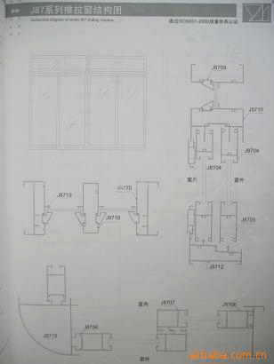  Aluminum Profile of 87 Sliding Window