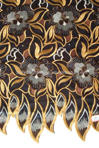  CVC Embroidery with Hole Cut and Stone ( CVC Embroidery with Hole Cut and Stone)