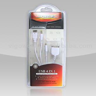  USB 4-In-1 Power Charging/Data Transfer Cable for iPod, PSP and NDS ( USB 4-In-1 Power Charging/Data Transfer Cable for iPod, PSP and NDS)